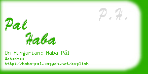pal haba business card