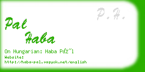 pal haba business card